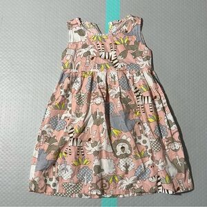 Adorable Pink Animal Print Kids Dress